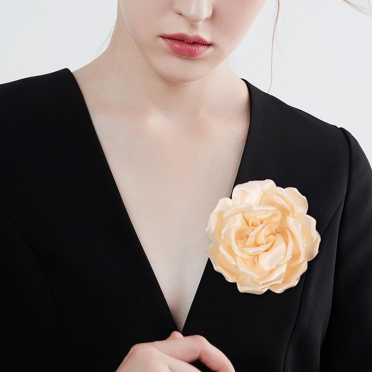 Rose Flower Brooch and Pin | Elegant Hair Clip and Accessory for Women'S Dress