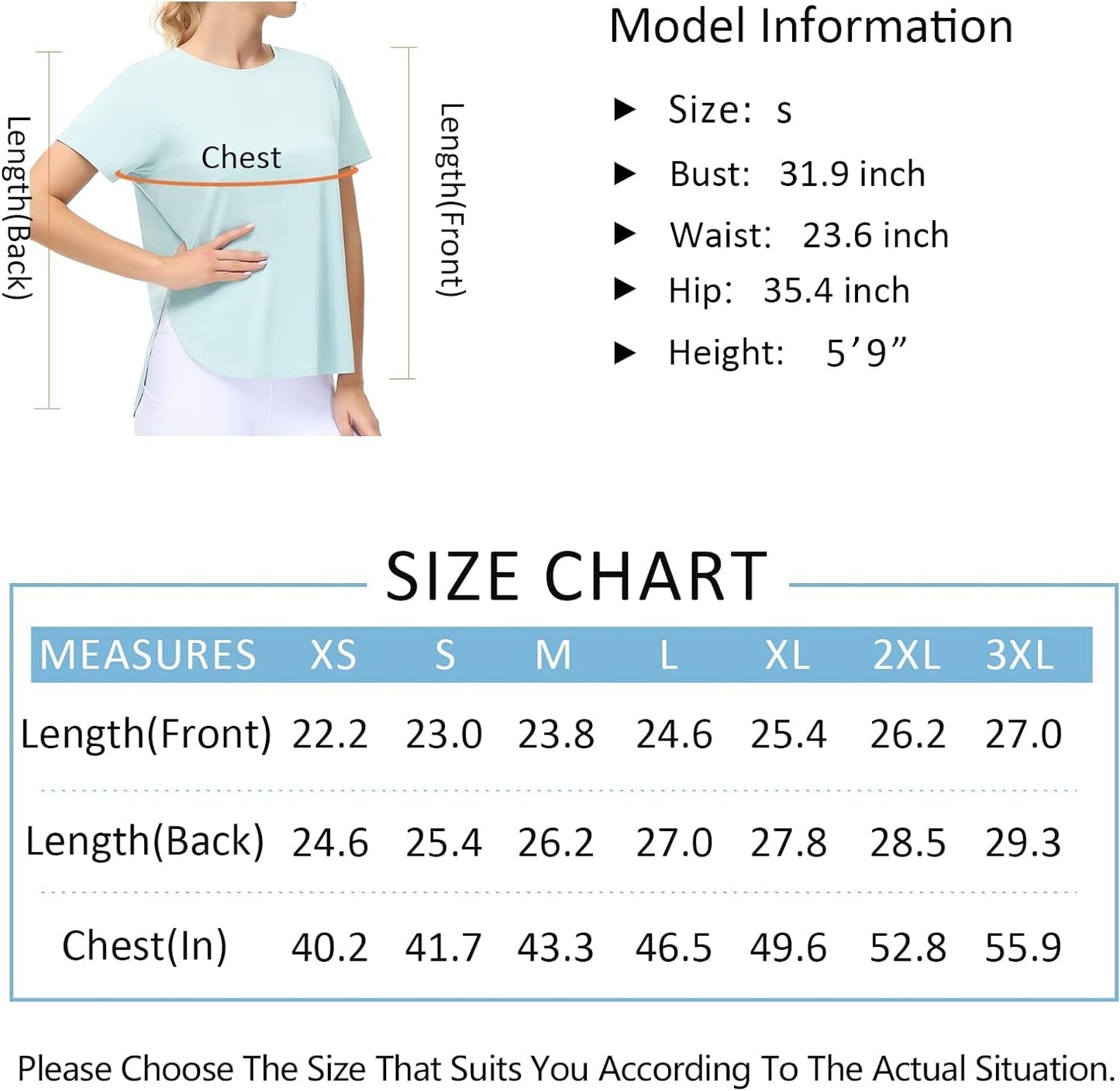 Women'S Workout T-Shirts Loose Fit Short Sleeve Cotton Running Basic Tee Tops with Split Hem