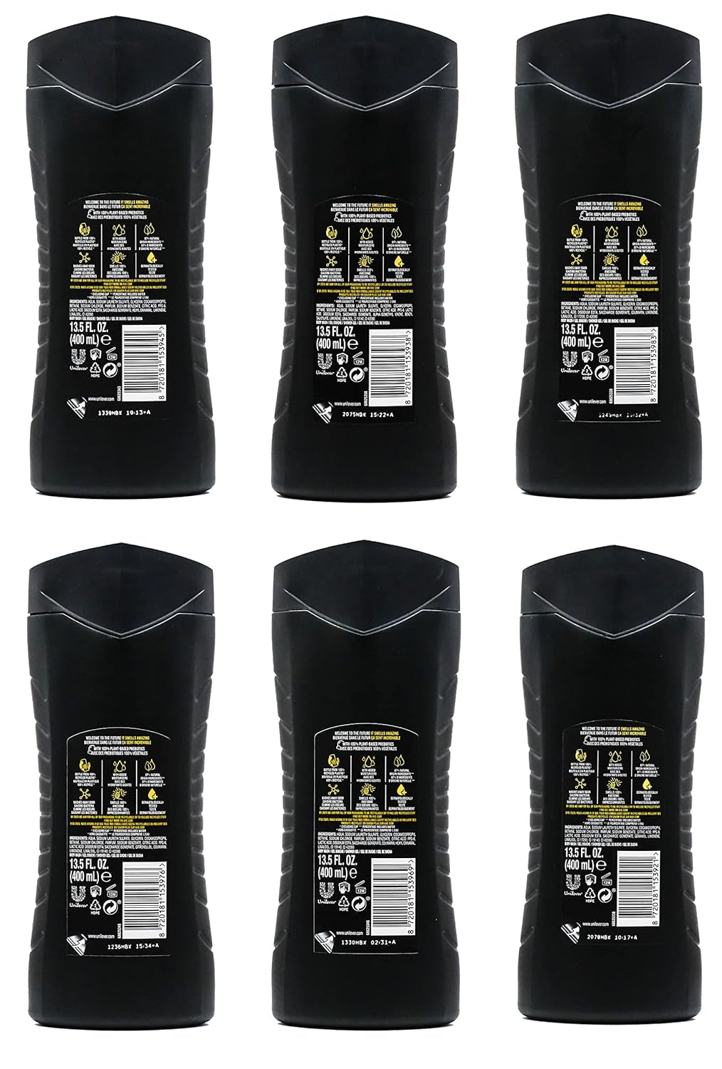 Body Wash 12H Refreshing Fragrance 3-IN-1 Body, Face, Hair Wash, Variety of 6 Scents - 13.5 Fl Ounce (400 Ml)