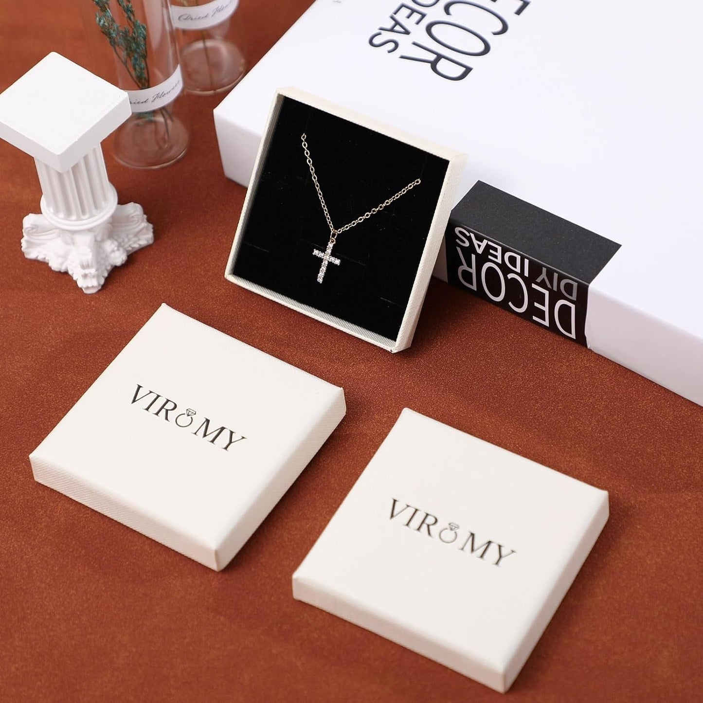 18K Gold Plated Dainty Birthstone Pendant Necklace Personalized Minimalist Simulated Diamond Cubic Zirconia Birthstone Charm Everyday Necklaces for Women