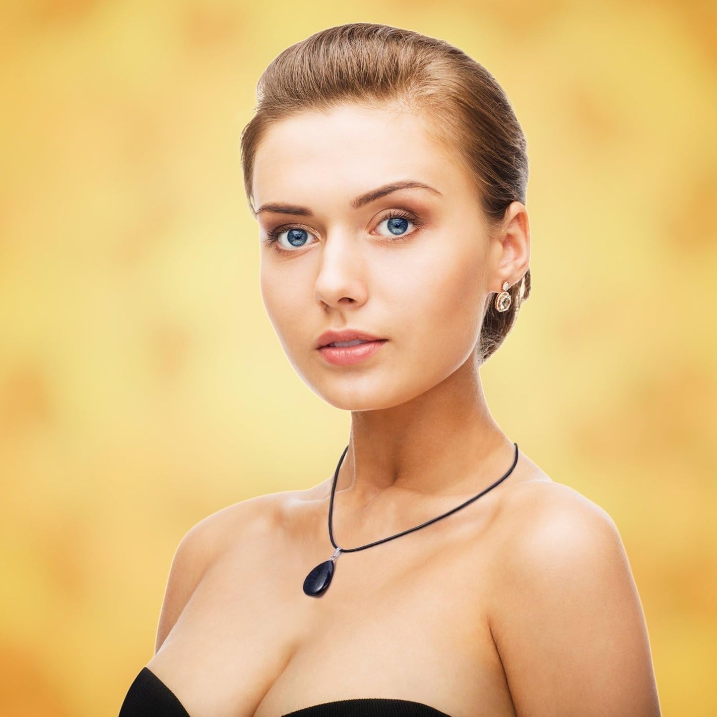 20 Pieces Stone Pendants Water Drop Shape Beads Crystal Quartz Stone Charm with 18 Inch Imitation Leather Cord Chain for Necklace Jewelry Making
