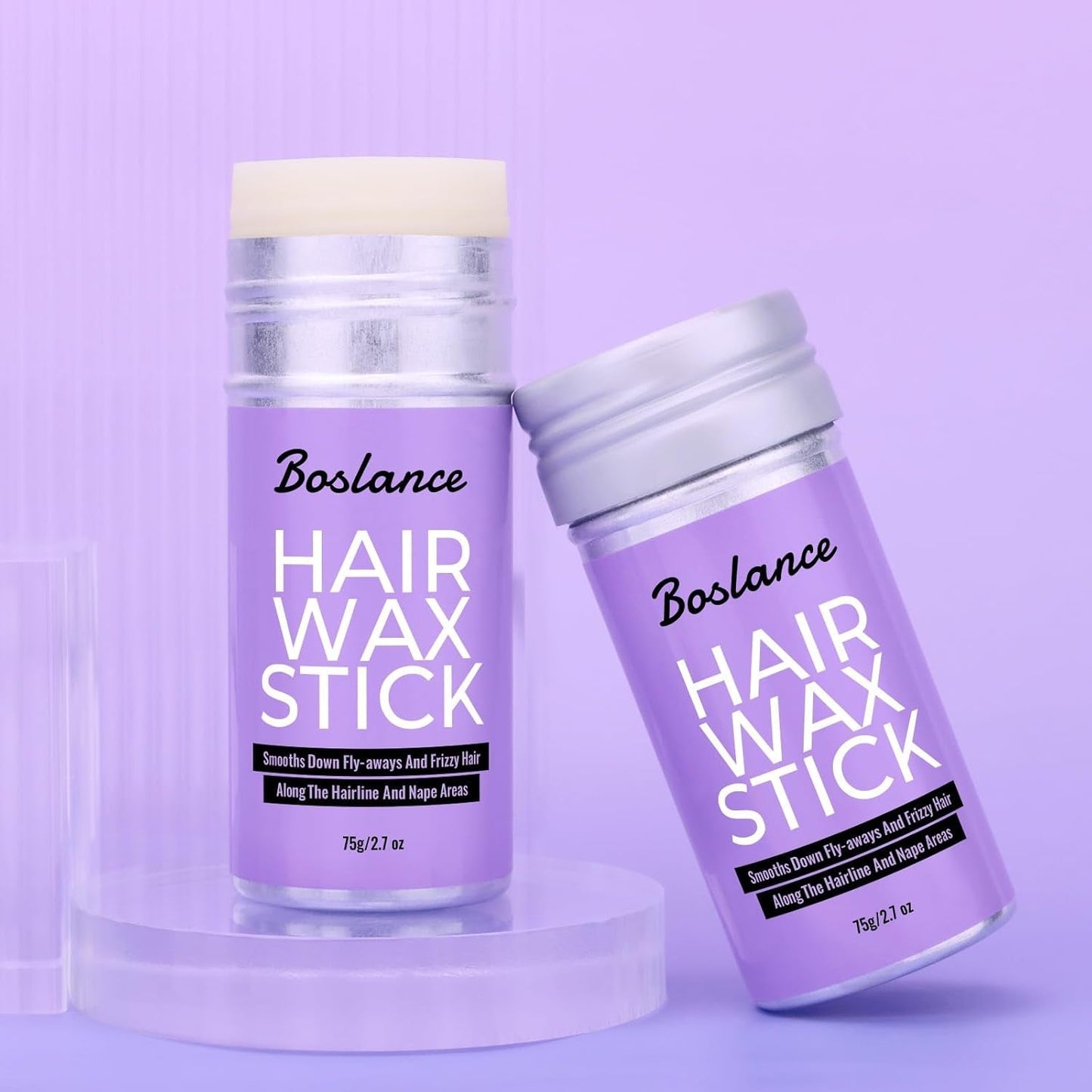 Hair Wax Stick - Strong Hold Styling Wax, Matte Finish Slick Back Stick, Easy Application - Styling Wax for All Hair Types,Natural Ingredients,Long-Lasting Styling,Travel Wax Stick for Hair.