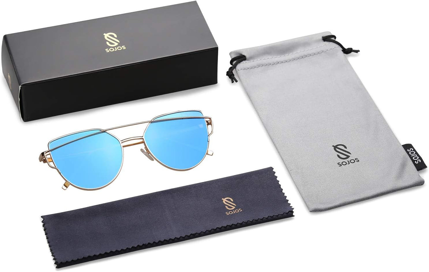 Cat Eye Sunglasses for Women Fashion Designer Style Mirrored Lenses