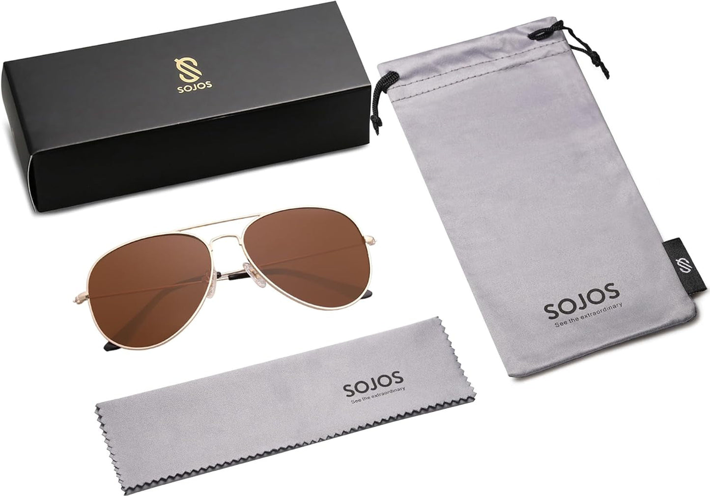 Classic Aviator Polarized Sunglasses for Men Women Vintage Retro Style