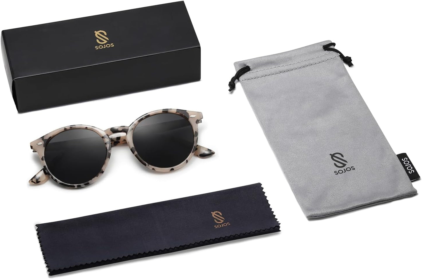 Retro round Polarized Sunglasses for Women Men Classic Vintage Sunnies SJ2069