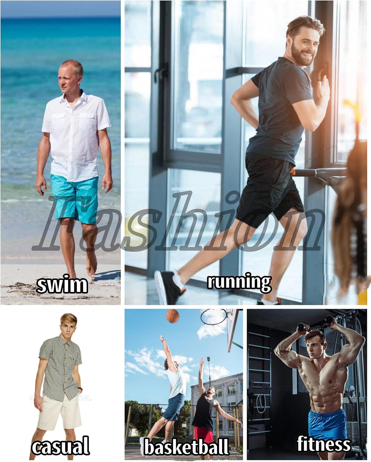 Men'S Athletic Running Workout Shorts 11 Inches Swim Trunks with Ziper Pockets Quick Dry Lightweight