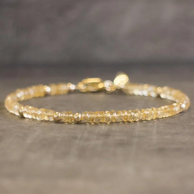 Citrine Bracelet Sterling Silver or Gold Filled, Natural Citrine Jewelry, Gemstone Bracelet