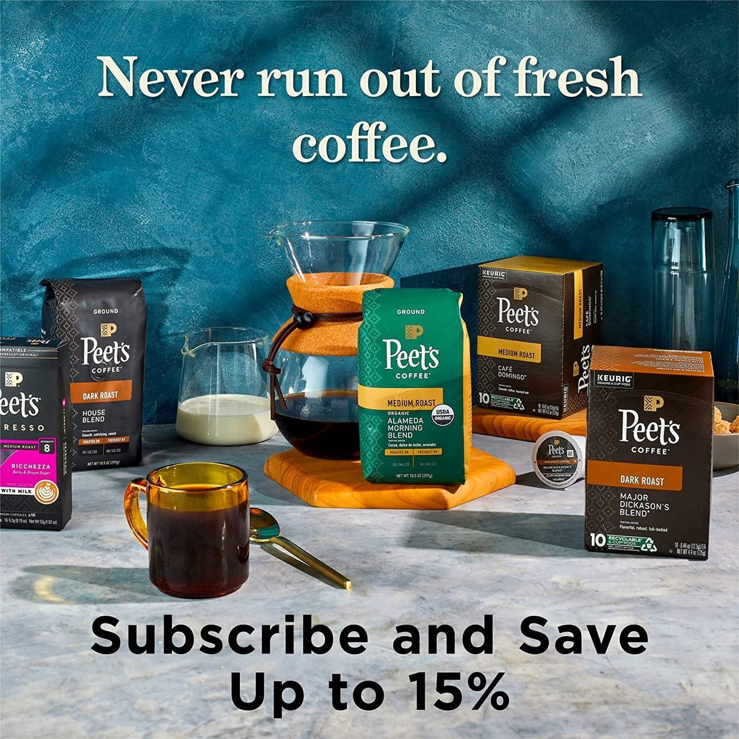 , Keurig K-Cup Pods Dark Roast Variety Pack - Major Dickason'S Blend, French Roast, Organic Alma De La Tierra, House Blend, 40 Count (4 Boxes of 10 K-Cup Pods)