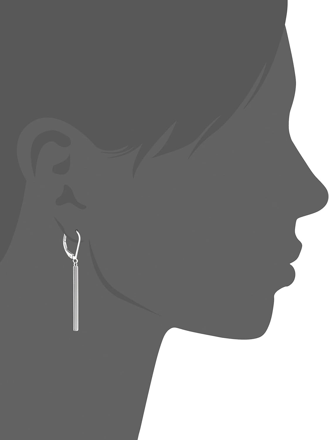 18K Yellow Gold or 14K Rose Gold over Sterling Silver Bar Drop Earrings (Previously Amazon Collection)