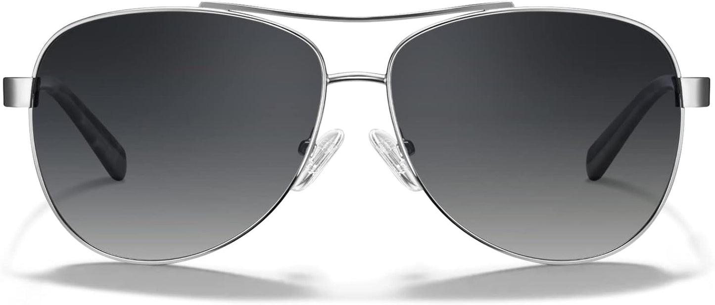 Polarized Sunglasses for Women UV Protection Acetate Arms Metal Frame Woman'S Shades CA3216