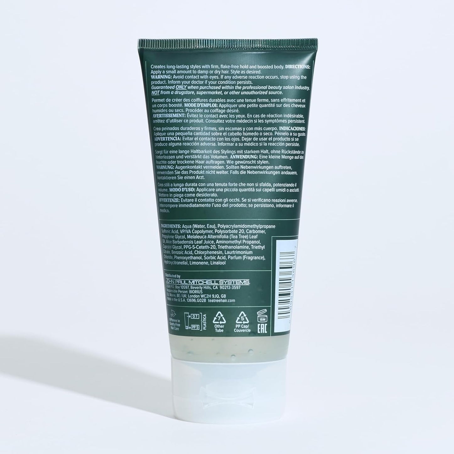 Tea Tree Firm Hold Gel, Hair Gel, Maximum Hold, High-Shine Finish, for All Hair Types