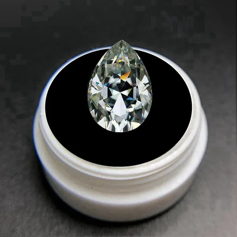 Natural Brilliant Pear Cut 14.00 X 16.00Mm 8.50~9.00 Carat EF Genuine White VVS Loose Moissanite Gemstone