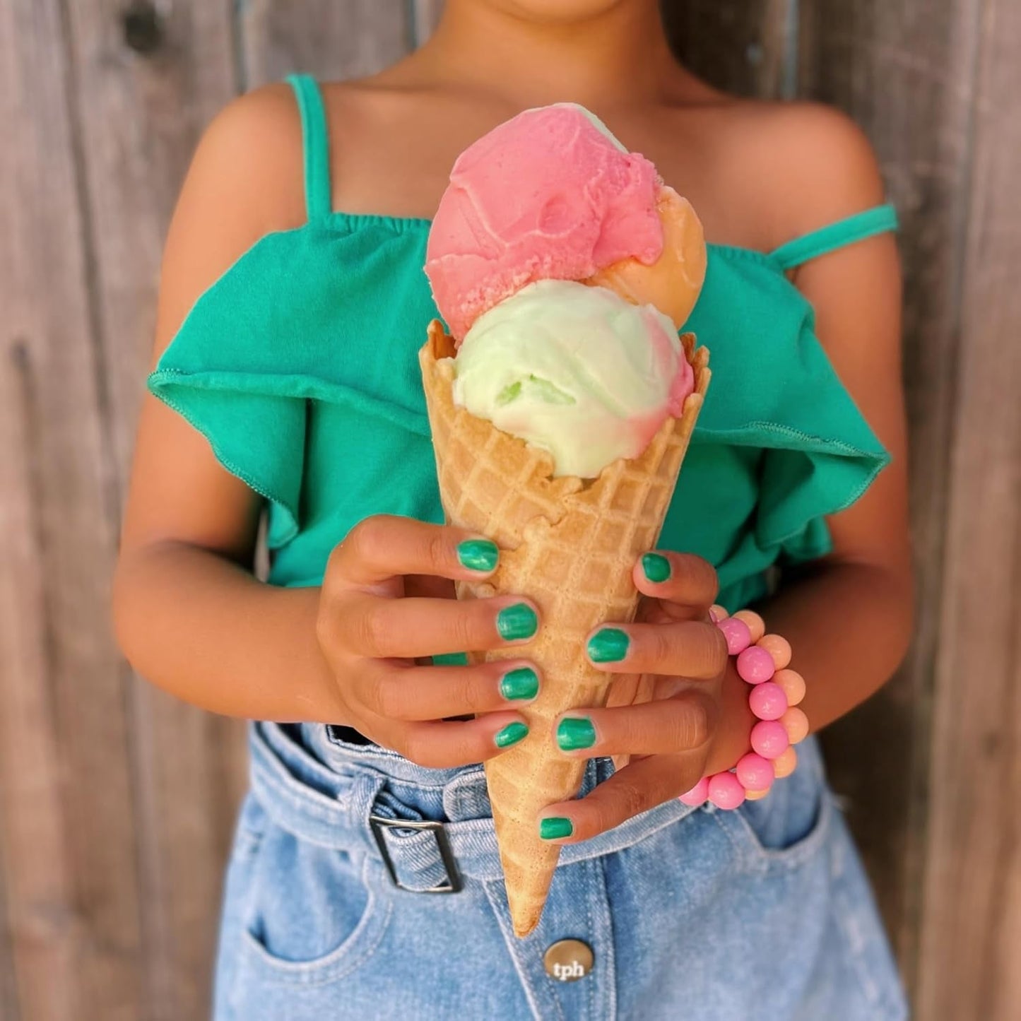 | 100% Non-Toxic Girls Nail Polish | Safe, Cruelty-Free, Vegan, & Low Odor for Kids | Ice Cream Dream