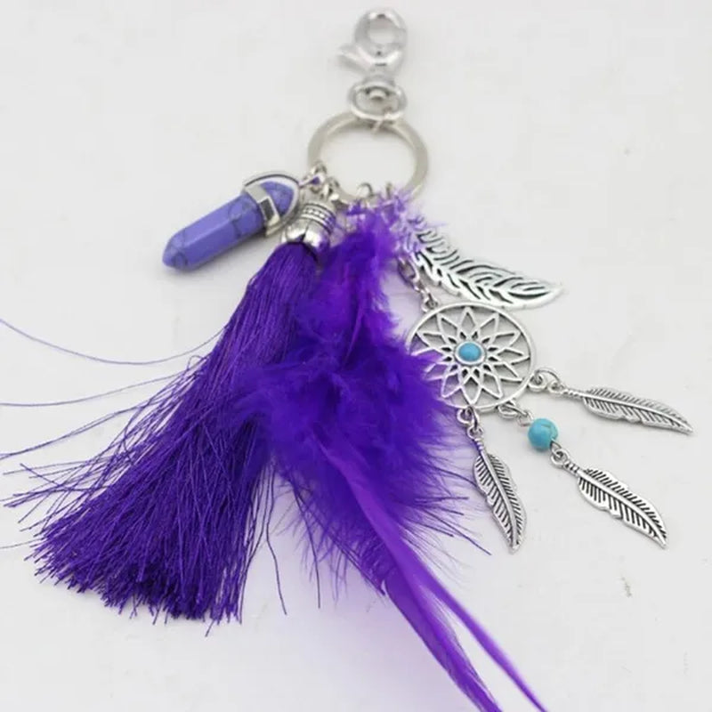 Best Valentine'S Day Gift! Women Dream Catcher Bohemia Style Key Ring Pendant Feather Key Chain Bag Decor Tassel