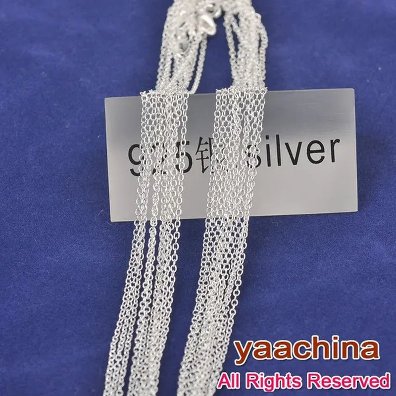 18inch 30PCS 925 Sterling Silver "O" Necklace Jewelry Silver 925 Jewelry Necklaces Chains 18" ROLO chain Necklaces Wholesale - WORLD TIME VISITS