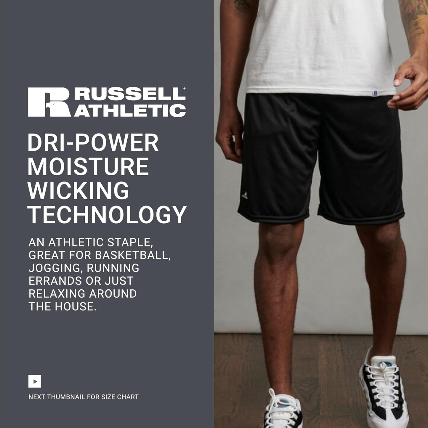 s Men'S Dri Power Essential Performance Shorts with Pocket - Workout and Gym Active Wear