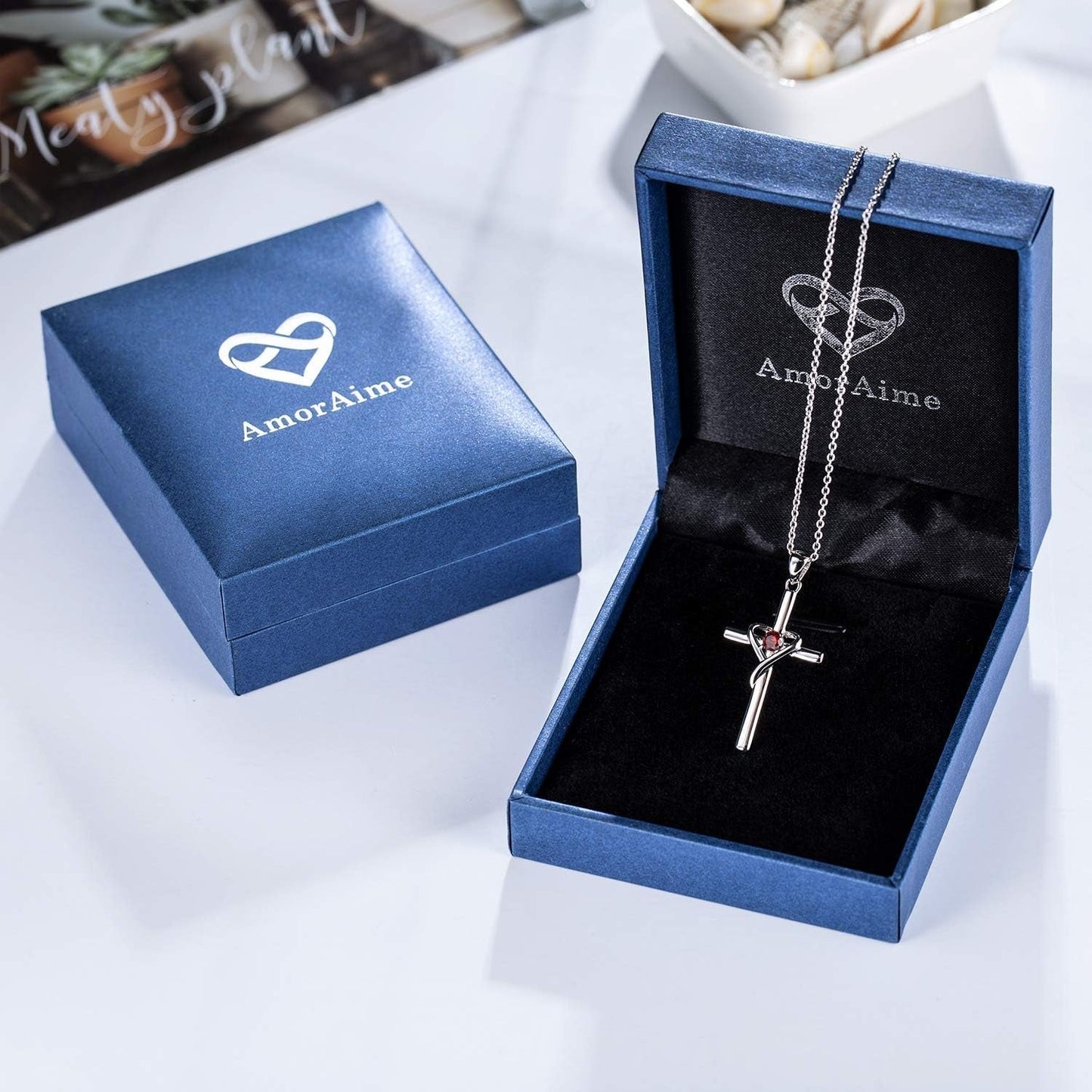 925 Sterling Silver Cross Necklace for Women Teen Girls 14K Gold Plated or Rose Gold Birthstone Necklaces for Teen Girls Gifts for Mother'S Day, Birthday or Anniversary