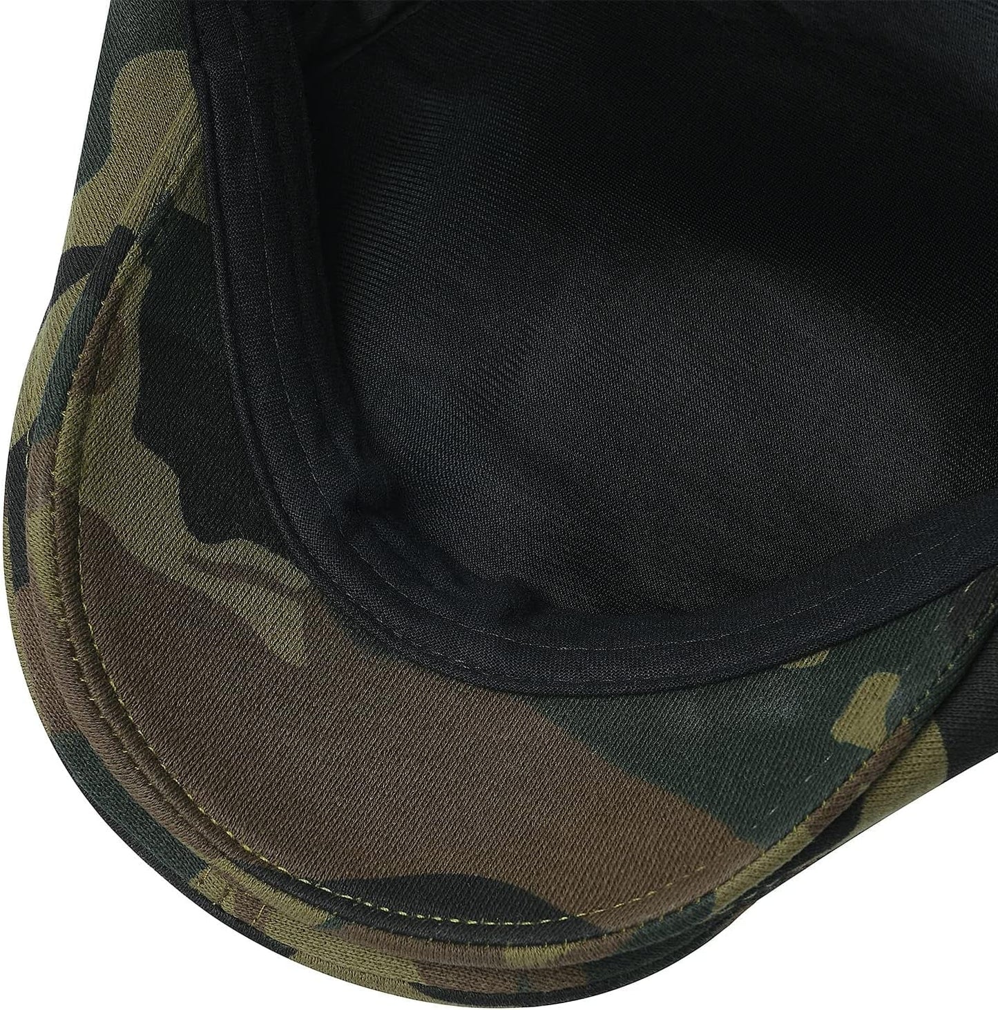 Men Newsboy Cap Cotton Flat Ivy Gatsby Driving Hat (Green Camouflage)