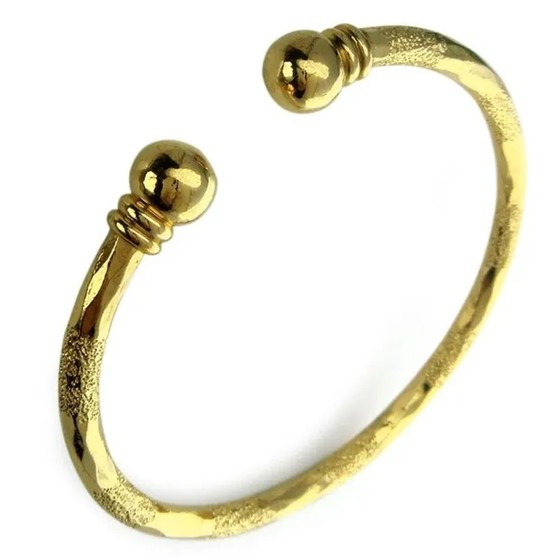 Yellow Women Wedding Bangle Bracelet 54MM Charms Jewelry