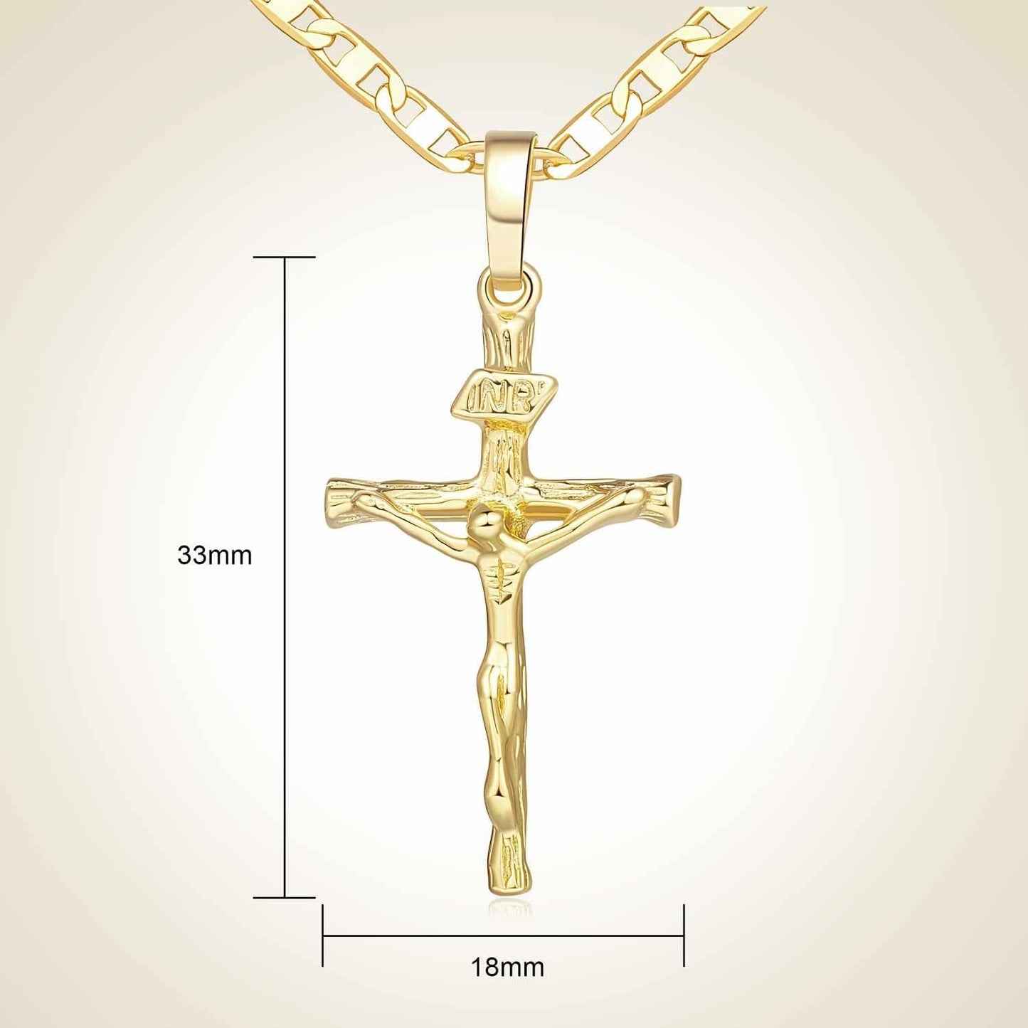 Cross Necklace for Women 14K Gold Cross Necklaces for Women Crucifix Necklace Gold Crosses Chain Pendant Necklaces for Woman 45Cm
