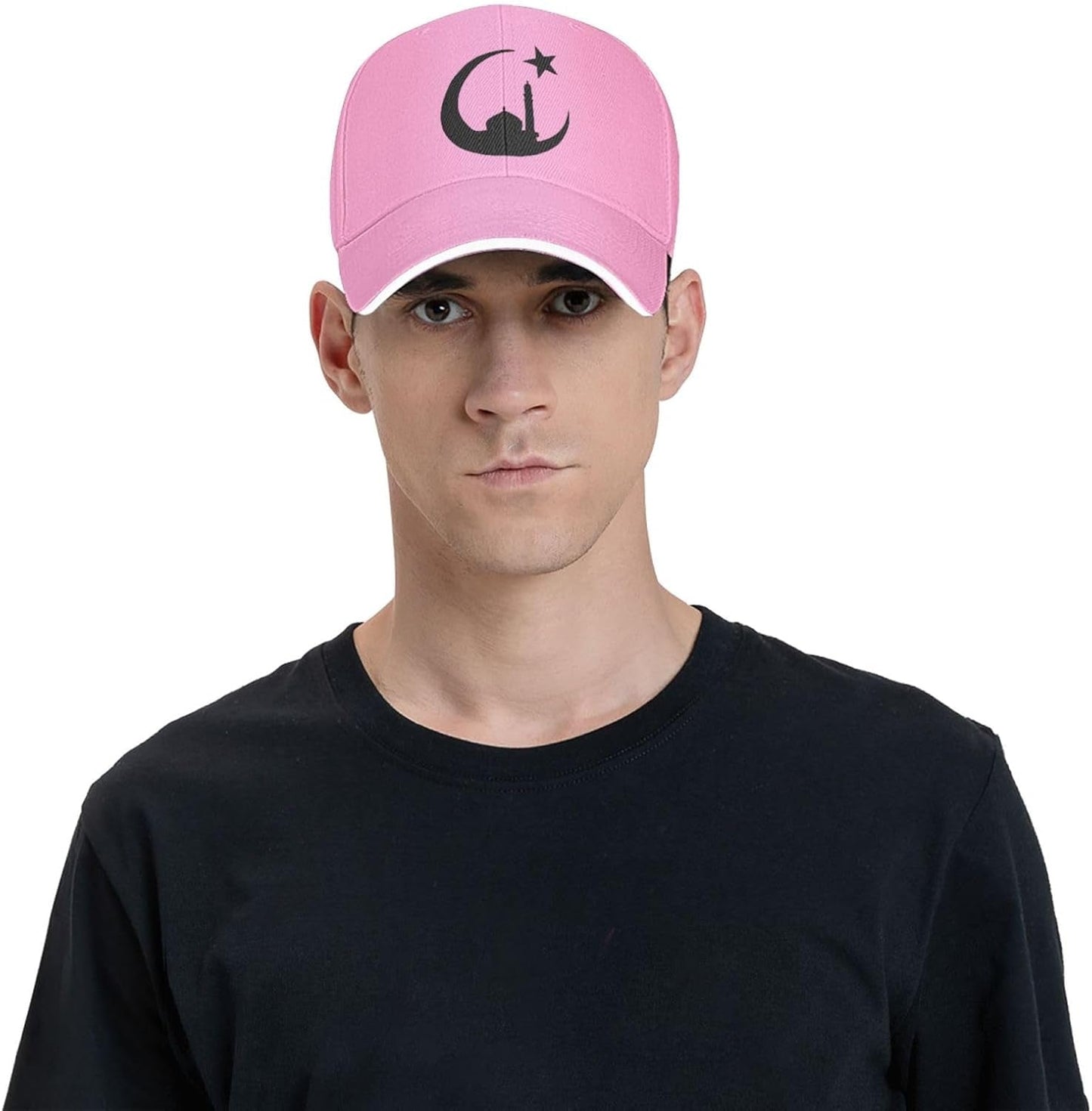 Funny-Muslim-Islam-Arabic-Islamic-Religious Allah God Be Gift Trucker Hat for Men Women Baseball Hat Snapback Golf Hat Pink