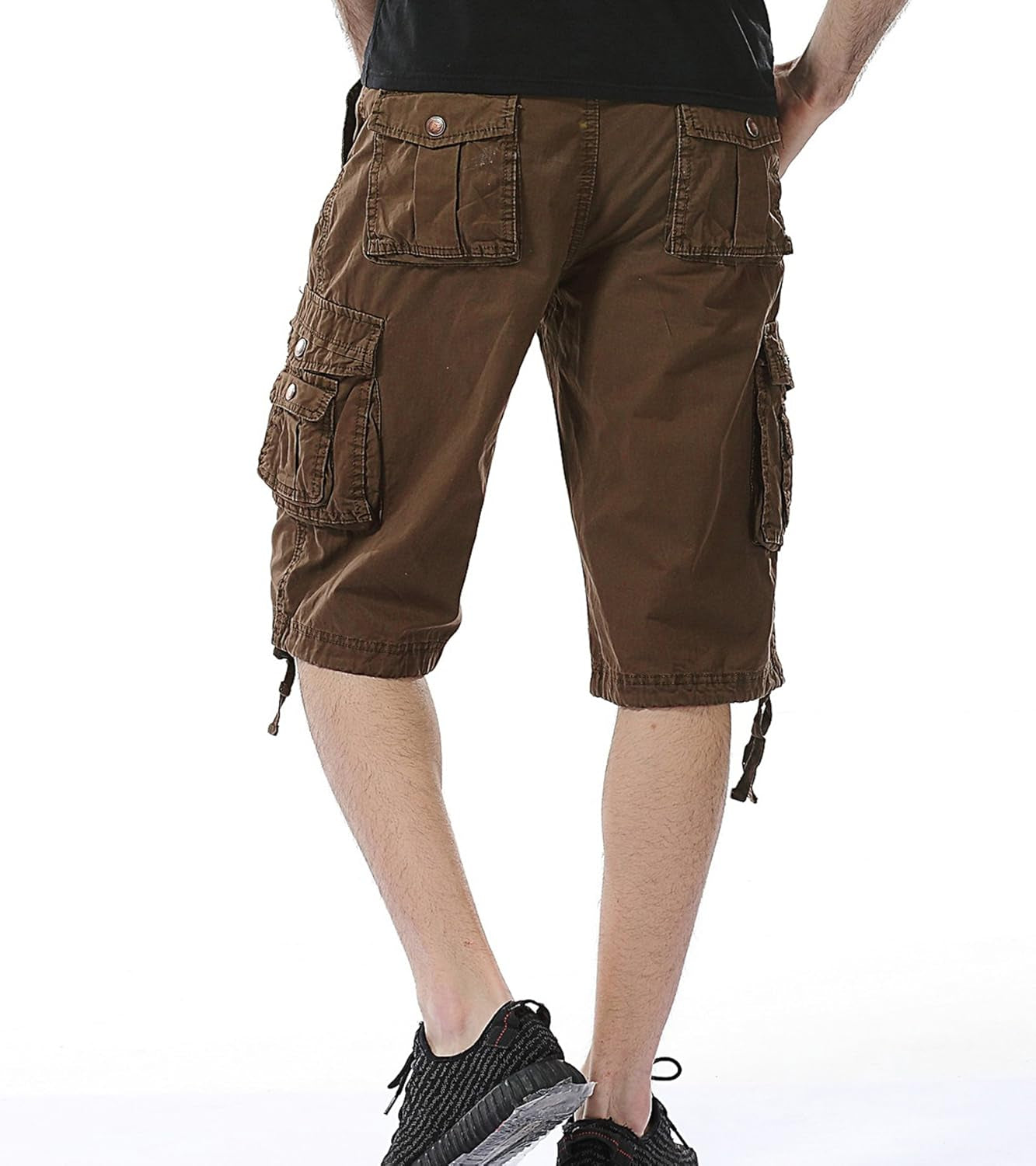 Mens Cargo Shorts Cotton Relaxed Fit Camouflage Camo Cargo Short