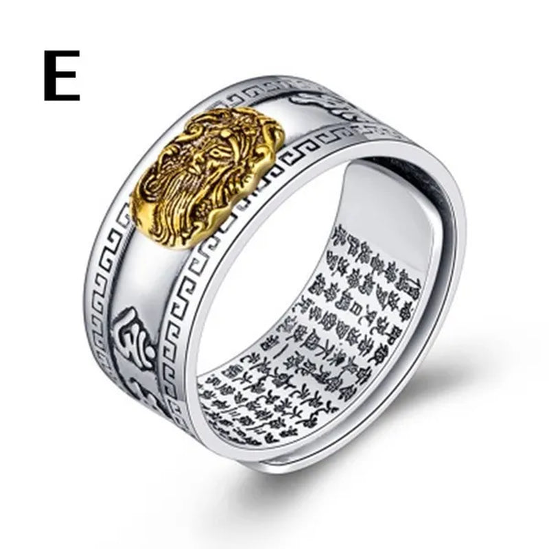 1Pc Jewelry Feng Shui Pixiu Mani Mantra Protection Wealth Ring