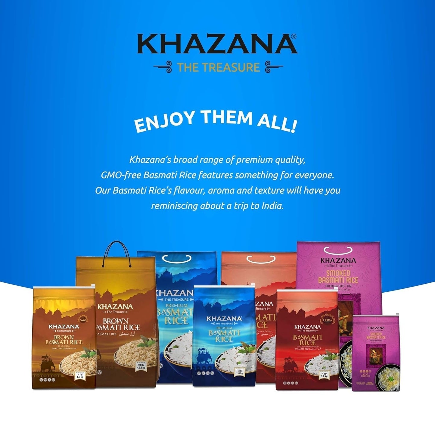 Authentic Premium Basmati Rice - 2Lb Resealable Zipper Bag | Non-Gmo, Gluten-Free, Kosher & Cholesterol-Free | Aromatic & Flavorful Grain from India