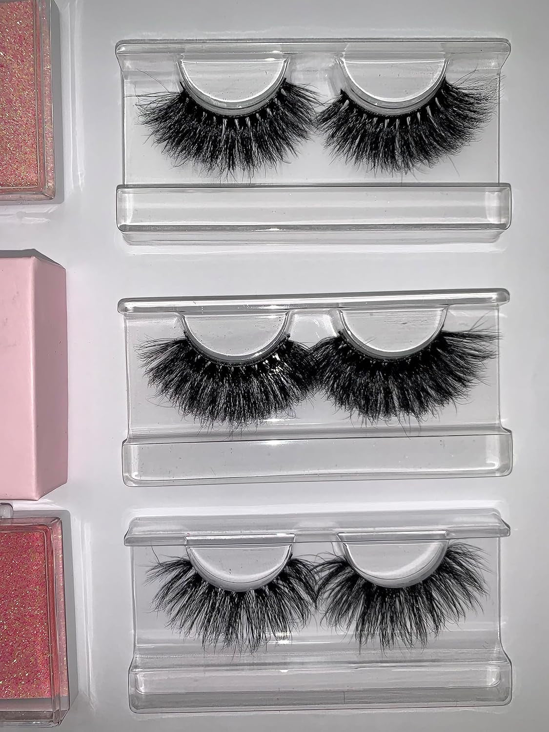 3-Pair Lash Strip Full 16MM Mink Lash 100% Hand-Made Strips (3-Pair Russian)