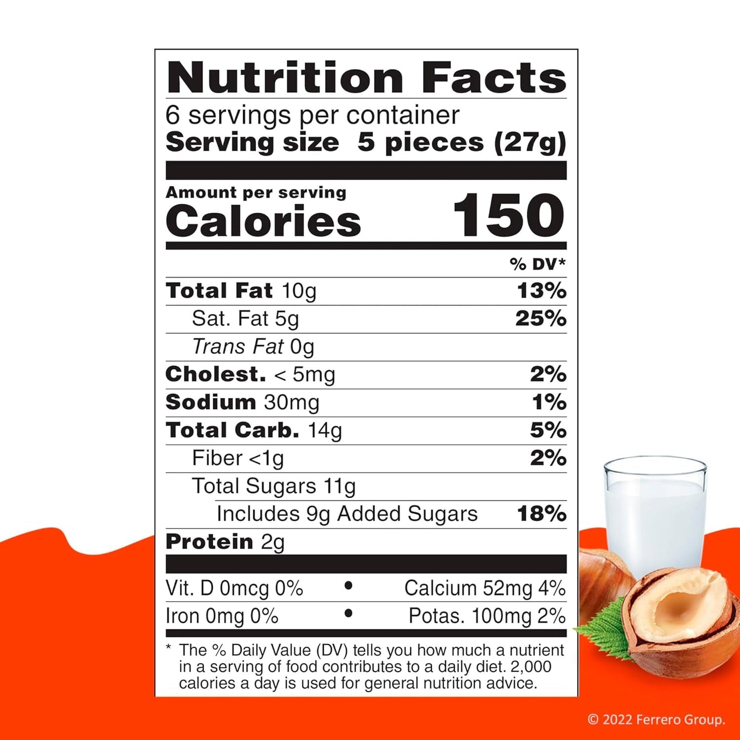 Mini, Milk Chocolate and Hazelnut Cream, Individually Wrapped Chocolate Bars, Share Size, 5.7 Oz