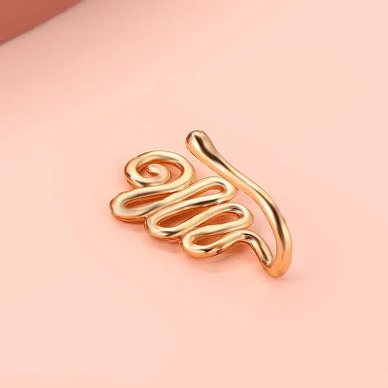 1 PC Crystal Diamond Zircon Star Heart Moon Fake Piercing Nose Ring Copper Spiral Non Piercing Clip on Nose Ring Ear Clips Cuff Fashion Body Jewelry