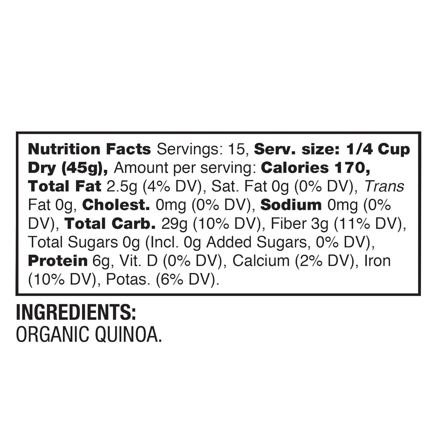 Organic Quinoa, Vegan, Gluten Free, Low Glycemic Rice Replacement, 24 Ounce
