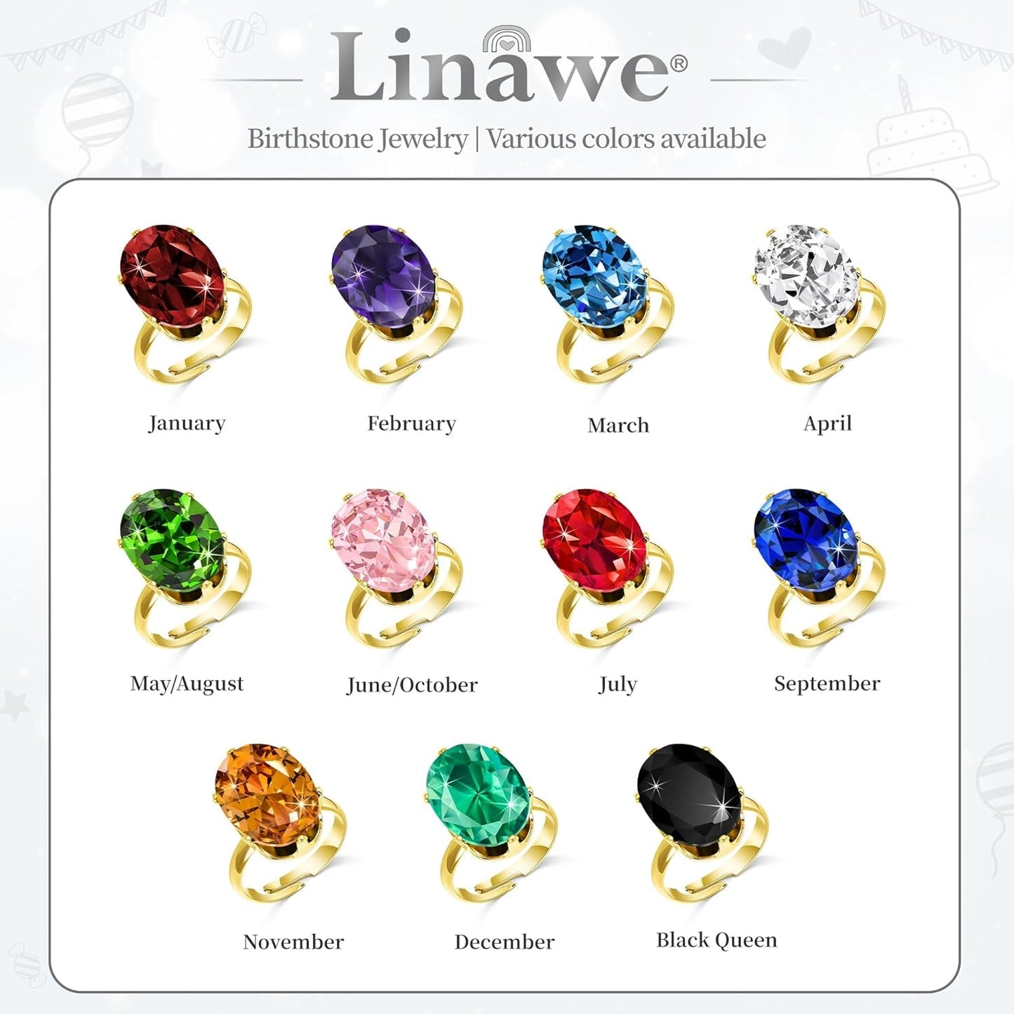 Cubic Zirconia Imitation Diamond Moissanite Rings for Women, 14K Gold/Rose Gold/Silver Adjustable Chunky Ring, Costume Rhinestone Jewelry for Wedding Engagement