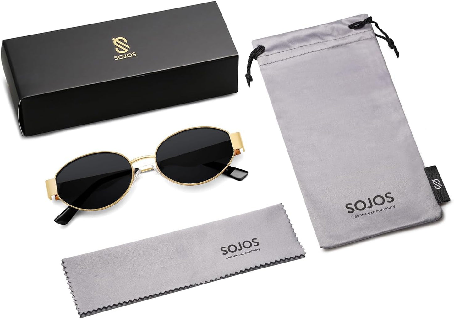 Retro Oval Sunglasses for Women Trendy Sun Glasses Classic Shades UV400 Protection SJ1217