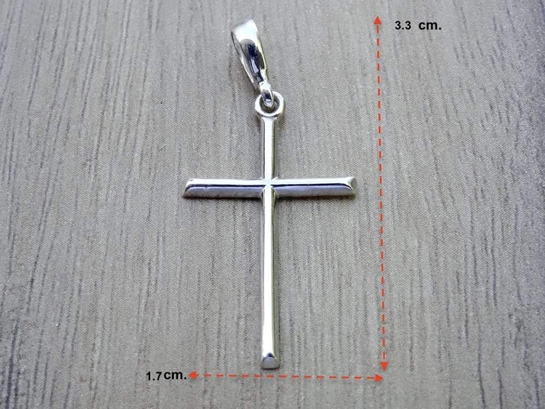 Cross Sterling Silver 925 Pendant Minimalistic Religious Unisex Jewelry