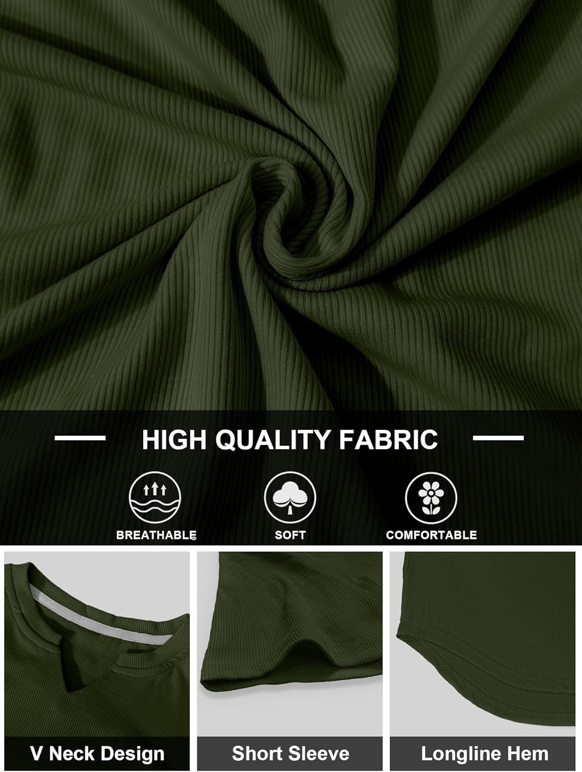 Mens Muscle T Shirts V Neck Short Sleeve Henley Shirt Hipster Longline Gym Workout Athletic Tee Shirts