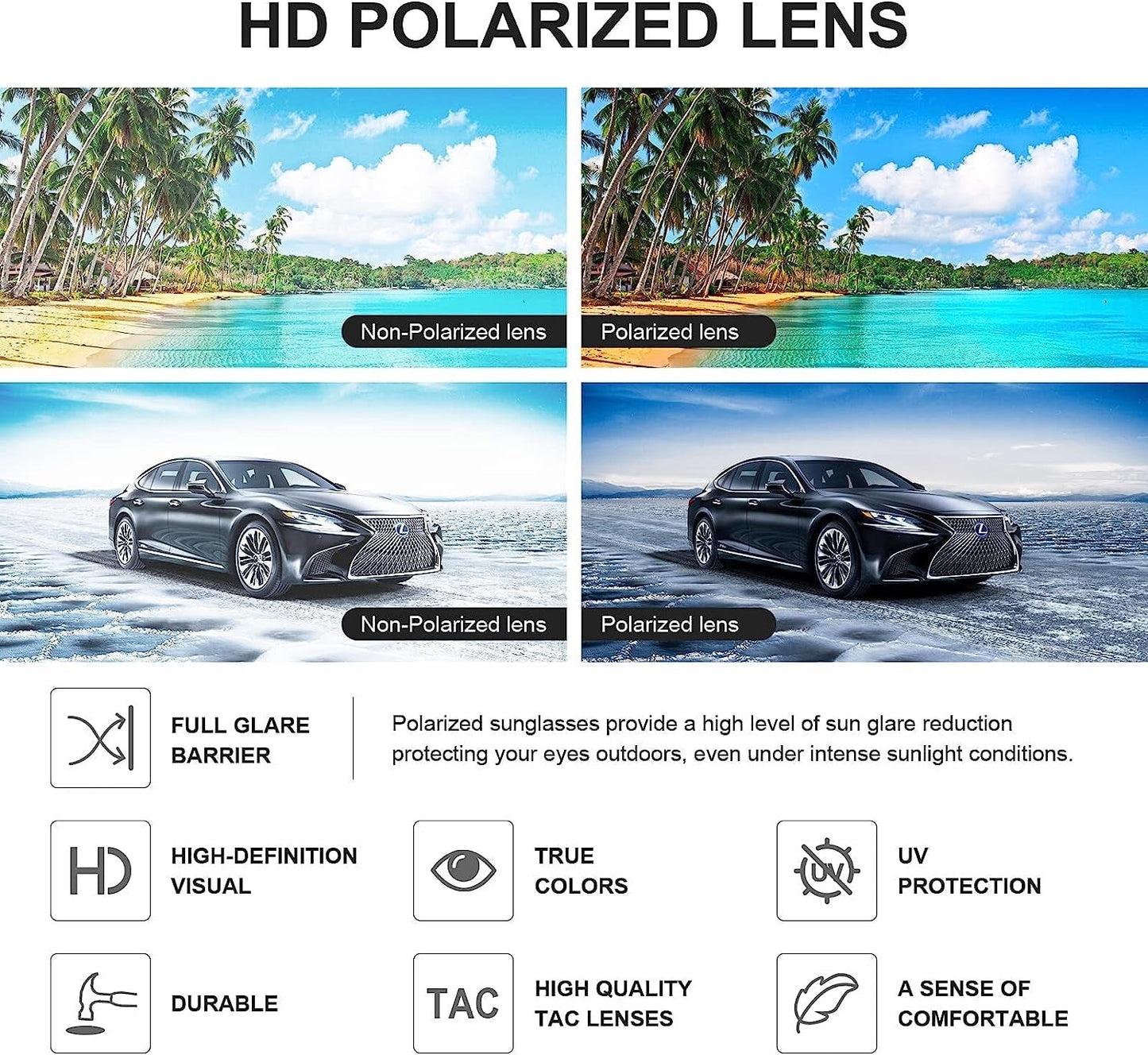 Sunglasses for Women Men Vintage Polarized Women Sunglasses round Classic Retro UV Protection Lens