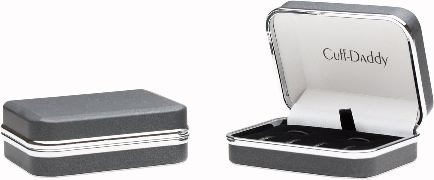 Solid Sterling Silver Mother of Pearl Tuxedo Cufflinks and Studs Formal Set by