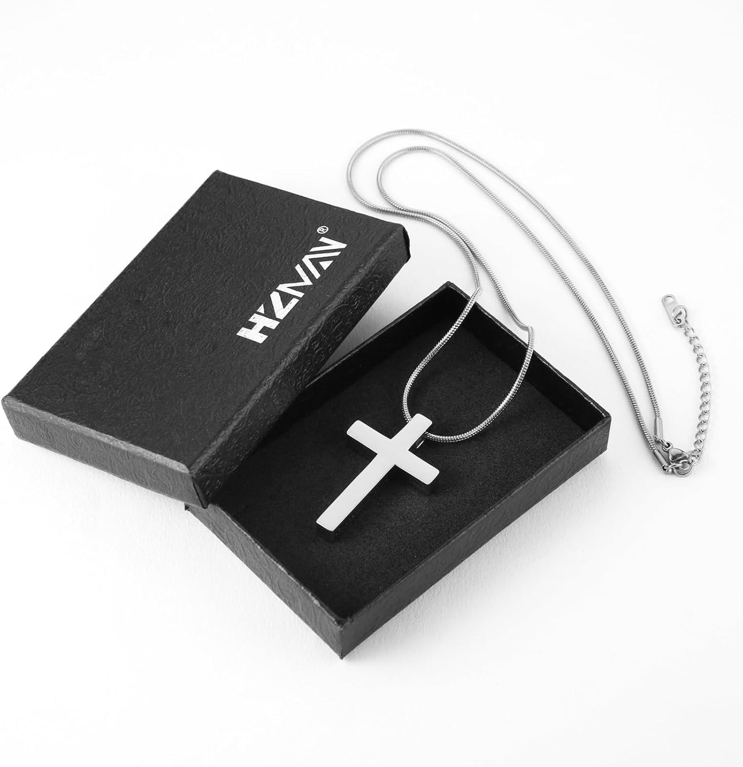 Philippians 4:13 Cross Pendant STRENGTH Bible Verse Stainless Steel Necklace