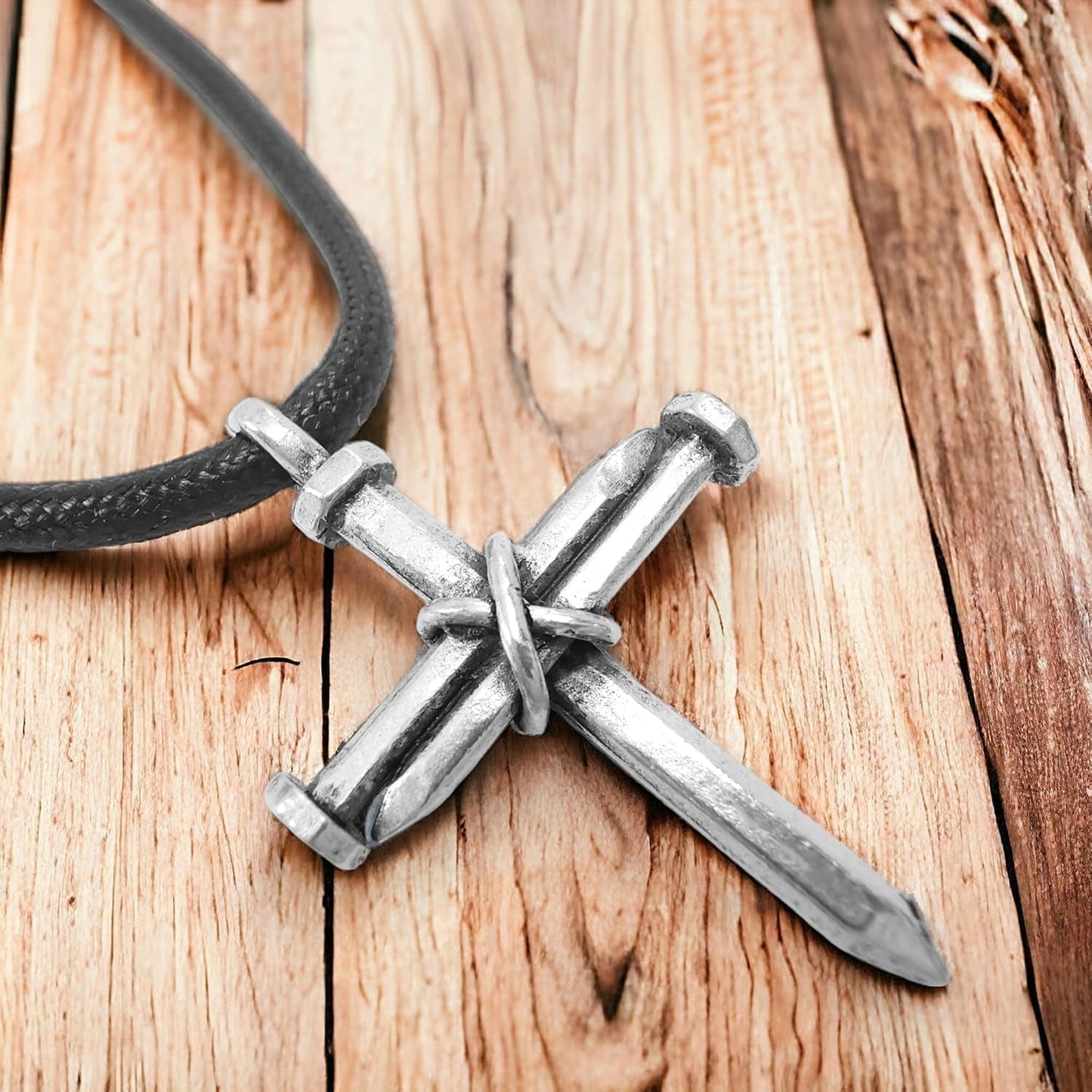 Antique Nail Cross Necklace