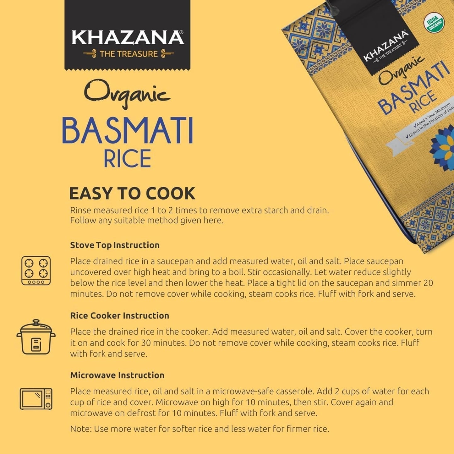 Authentic Organic Basmati Rice by in 10 Lb Bag - Aromatic and Flavorful Indian Grain - Non-Gmo, Gluten Free, Kosher, Cholesterol Free