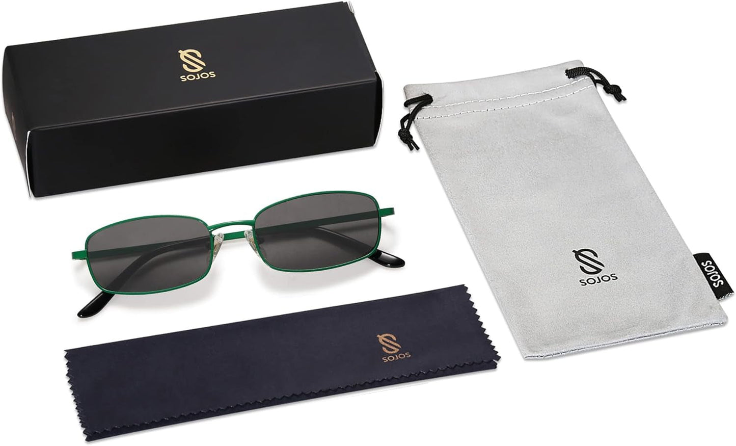 Small Y2K Narrow Rectangle Sunglasses Womens Mens Retro 80S 90S Skinny Sunnies SJ1187