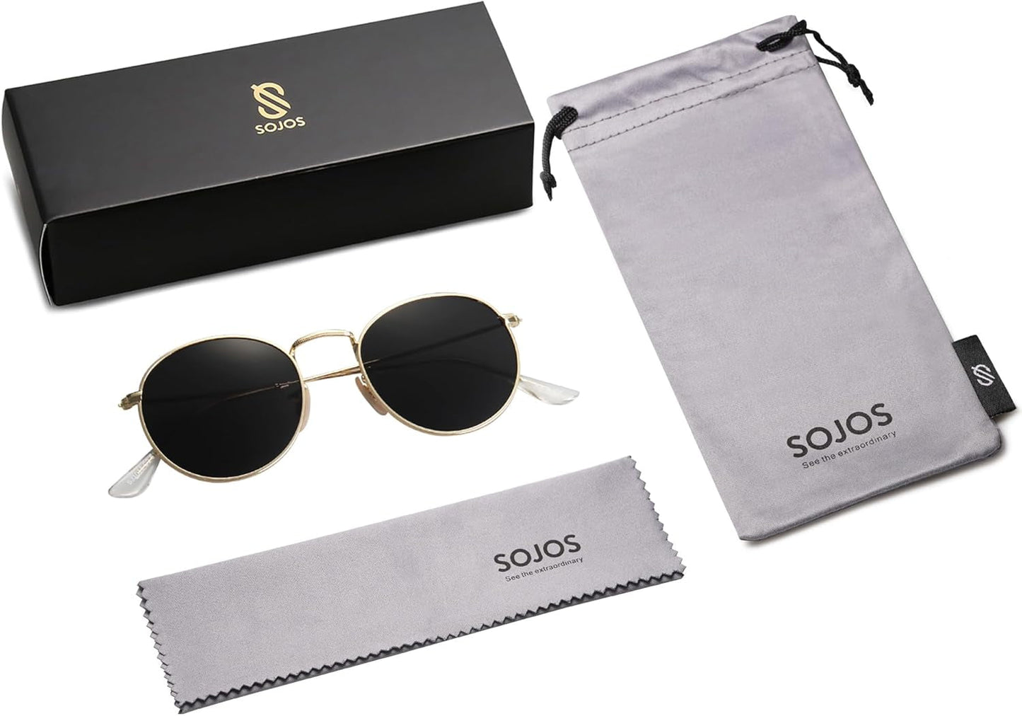 Small round Polarized Sunglasses for Women Men Classic Vintage Retro Shades UV400