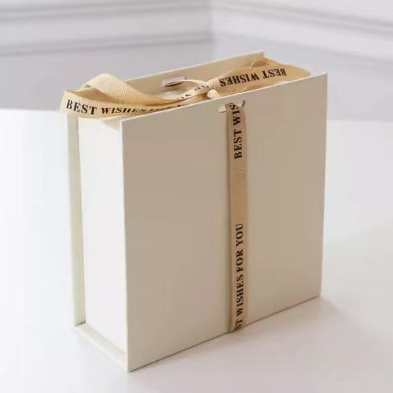 4PCS Solid Ties Satin Tie Wedding Neckties + 1 Magnetic Box