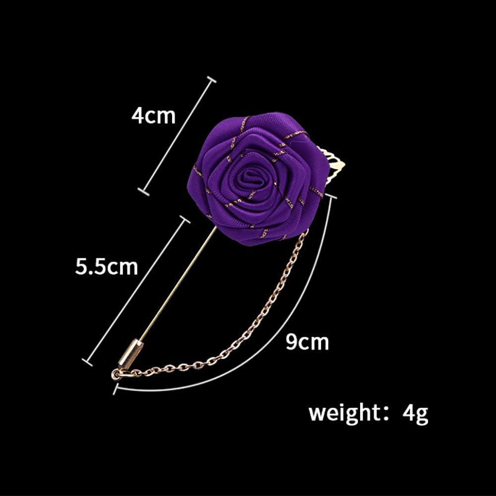 3D Brooch Rose Flower Suits Brooches Collar Gold Leaf Tassel Pin Wedding Chain Jewelry Accessory