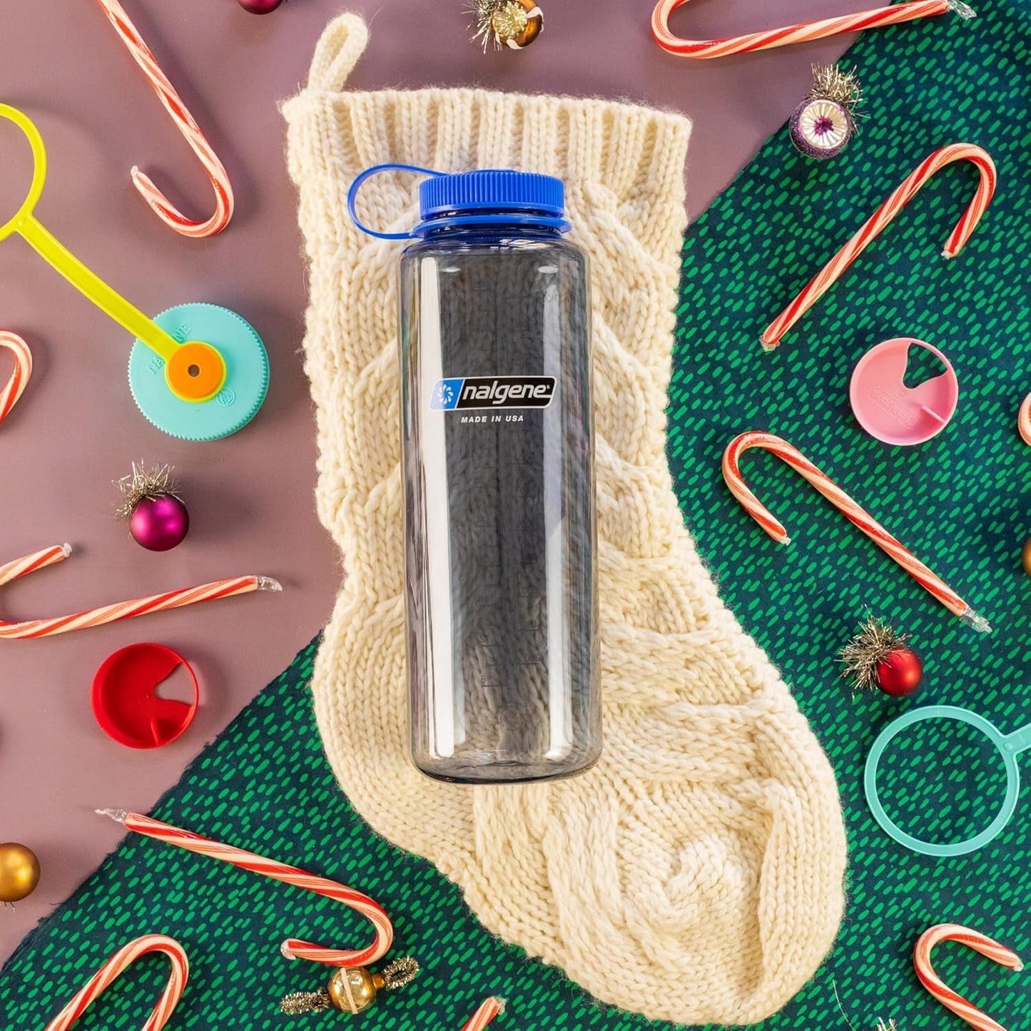 Sustain Tritan Bpa-Free Water Bottle Made with Material Derived from 50% Plastic Waste (Using ISCC Certified Mass Balance), 48 OZ, Wide Mouth, Grey