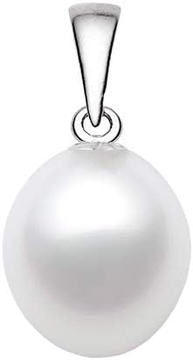 Drop Shaped White South Sea Cultured Pearl Pendant for Women AA+ Quality Sterling Silver