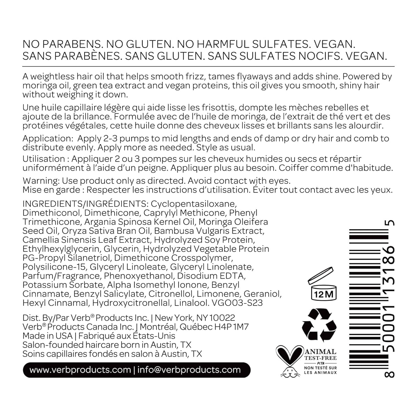 Ghost Oil – Vegan Weightless Hair Oil – Lightweight Hair Oil – Revitalizing Hair Treatment Oil Nourishes and Promotes Shiny Hair – No Paraben or Harmful Sulfates