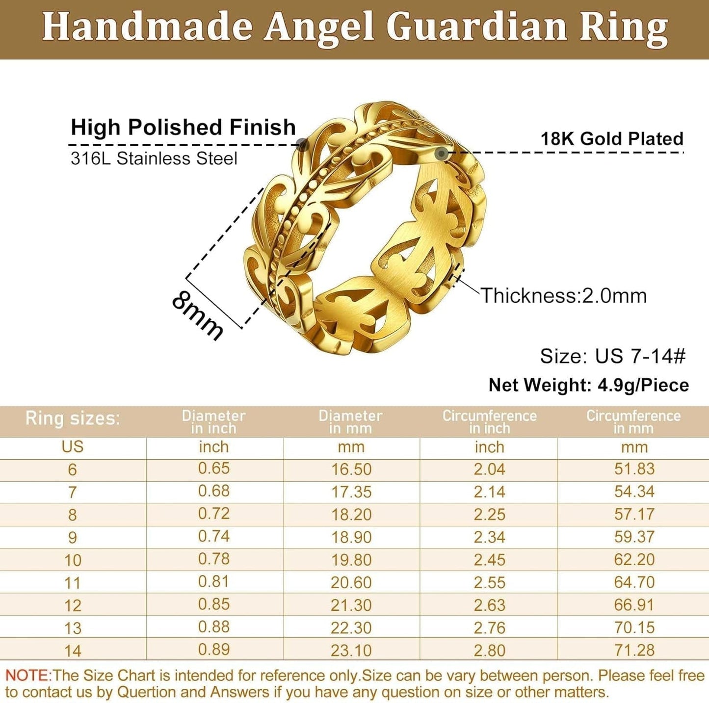 Celtic Rings in Three Classic Style, Solid Stainless Steel Band Ring in Gold/Silver/Black Tone, Simple Celtic Knot Eternity Finger Ring for Friendnship Wedding Engagement Promise
