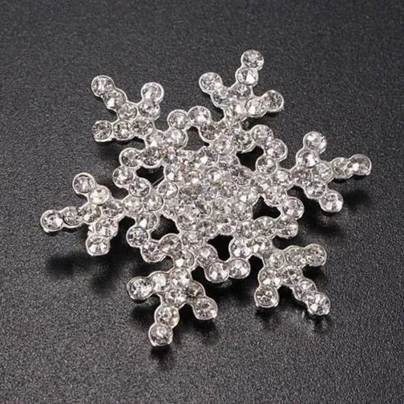 Christmas Charming Water Diamond Diamond Christmas Snowflake Brooch Christmas Gift.